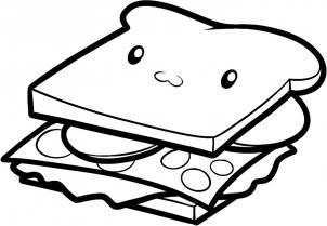 302x209 Drawn Sandwich Clipart