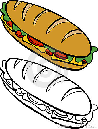 342x450 Drawn Sandwich Sub Sandwich