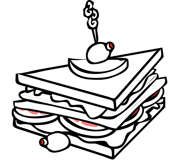 600x557 Sub Sandwich Drawing Clipart Panda