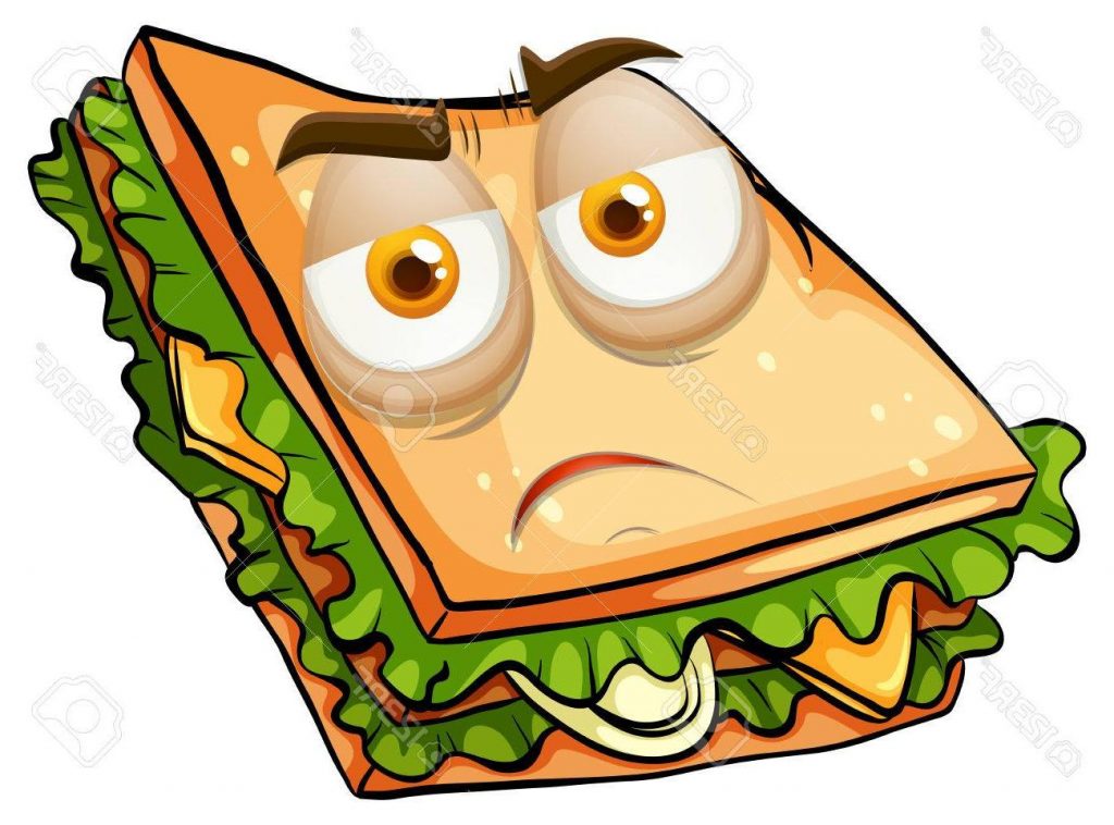 1024x758 Best 15 Sad Face On Sandwich Illustration Stock Vector Drawing