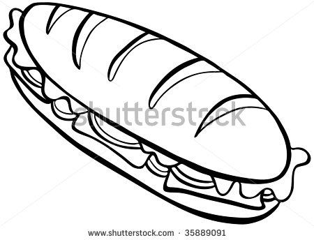 450x344 Drawn Sandwich Sub Sandwich