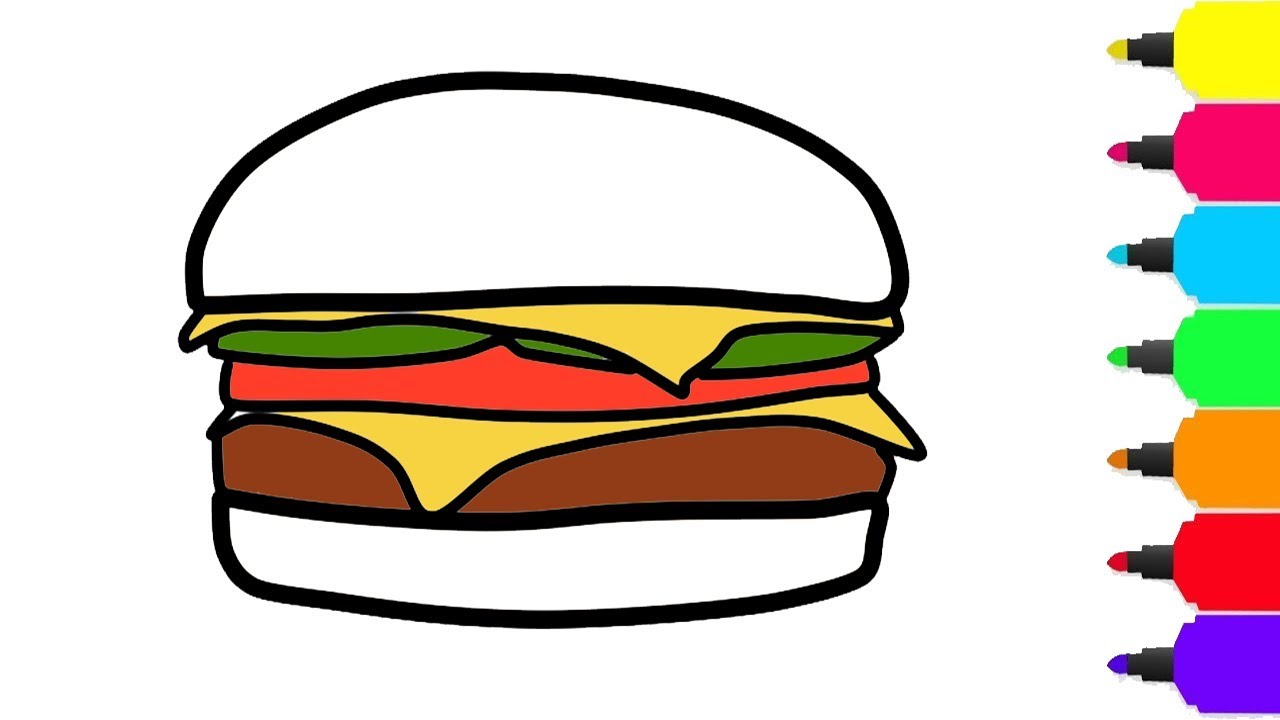 1280x720 How To Draw Hamburger