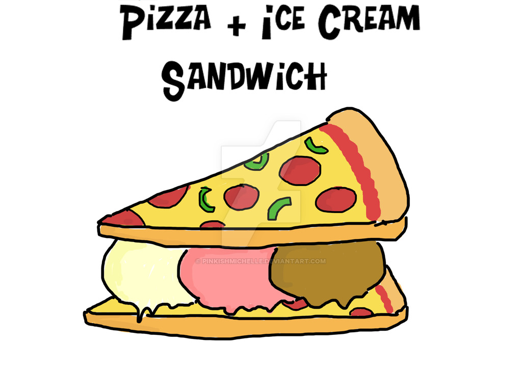 1024x724 Pizza Ice Cream Sandwich. By Pinkishmichelle