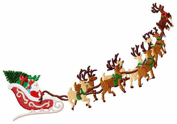 570x399 Sleigh Clipart Reindeer Sleigh
