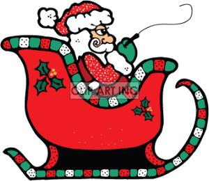 300x260 Sleigh Clipart Santa's Slay