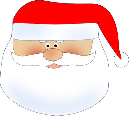 413x370 Santa Head Clip Art