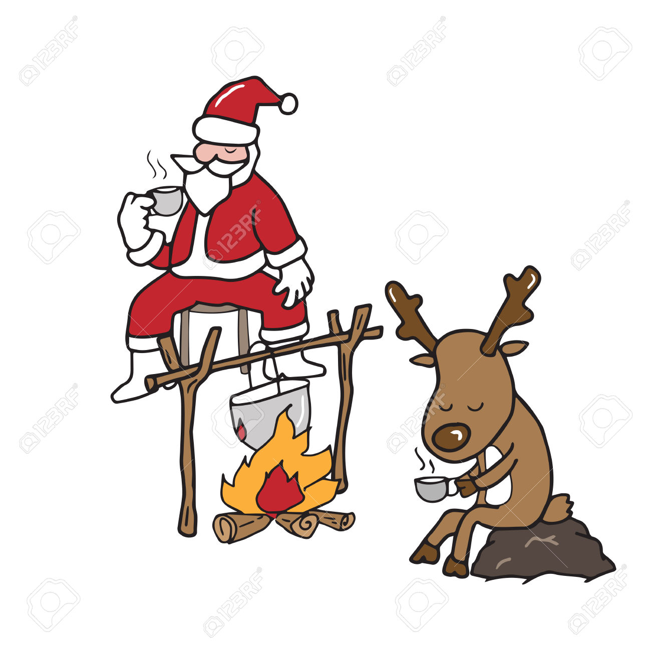 1300x1300 Reindeer Clipart Drinking