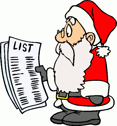 490x527 Santa Wish List Clipart