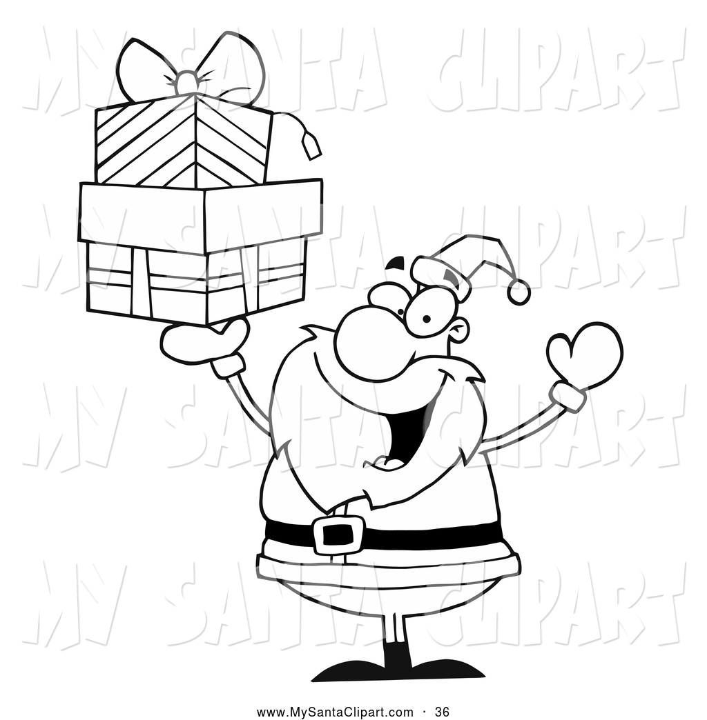 1024x1044 Royalty Free Black And White Stock Santa Designs