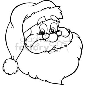 300x300 Royalty Free Classic Santa Claus Head 381400 Vector Clip Art Image