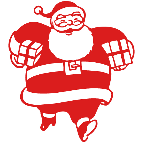 500x500 Santa Delivering Presents Sticker Christmas Stickers Amp Decals