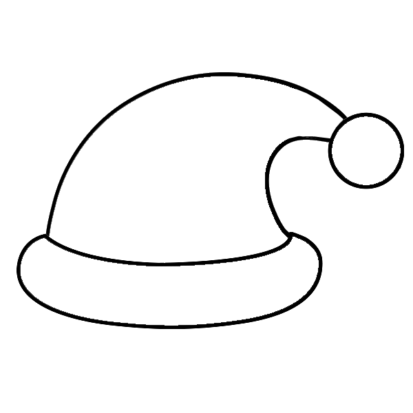 600x600 Santa Hat Clip Art Black And White Cliparts