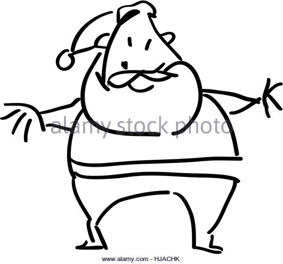 579x540 Simple Cartoon Santa Claus Black Stock Photos Amp Simple Cartoon