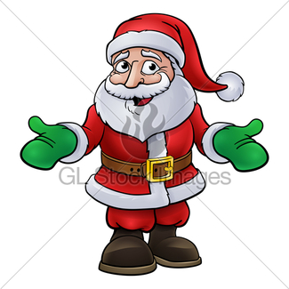 325x325 Christmas Santa Claus Cartoon Gl Stock Images
