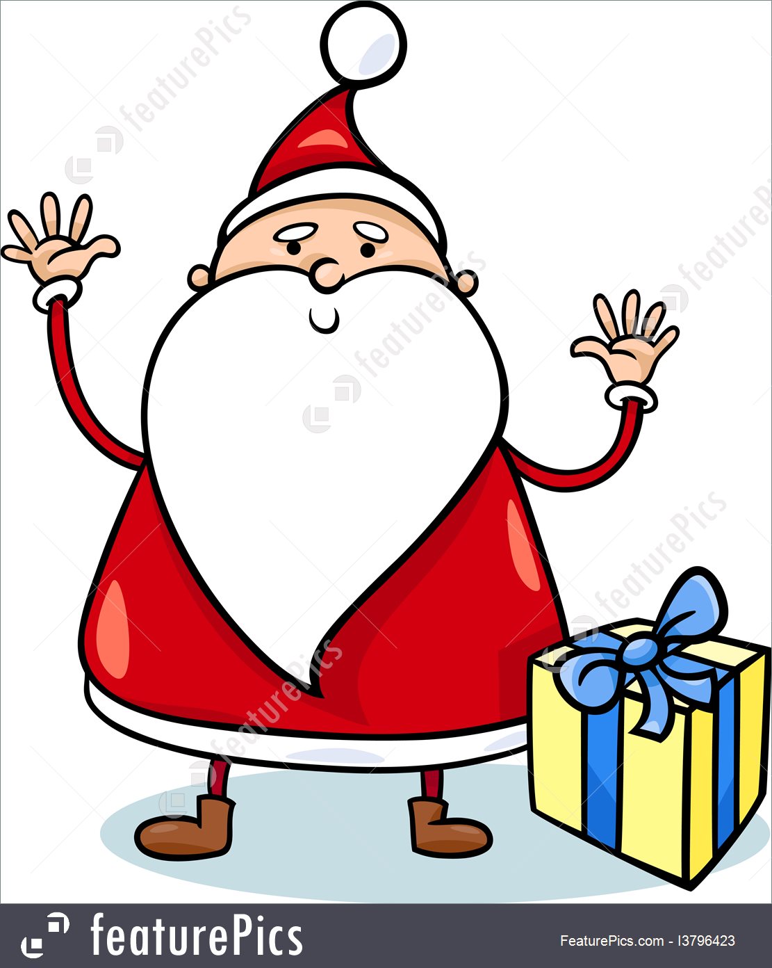 1111x1392 Illustration Of Cute Santa Claus Cartoon