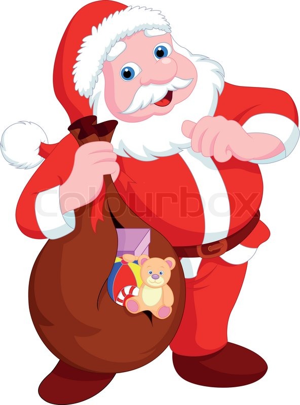 592x800 Santa Claus Cartoon Stock Vector Colourbox