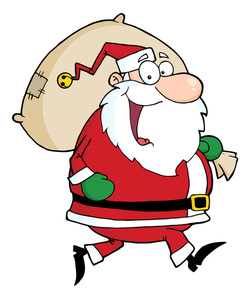 252x300 Crazy Santa Clipart