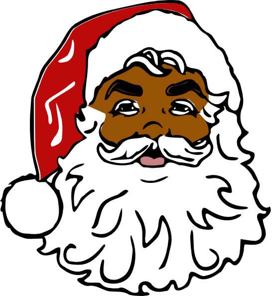 546x594 Santa Black Clip Art