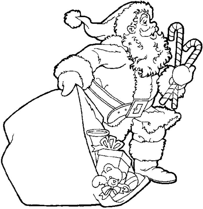 700x718 Santa Claus Christmas Gifts Coloring Pages