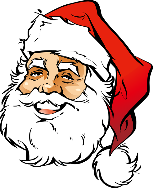 488x600 Face Clipart Father Christmas