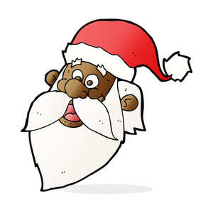 300x300 Laughing Cartoon Santa Claus Face Royalty Free Stock Image