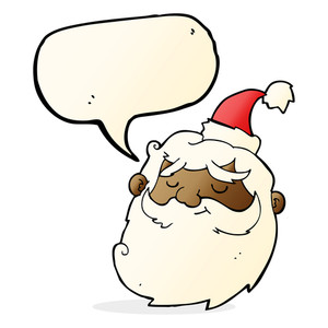300x300 Cartoon Santa Claus Face Royalty Free Stock Image