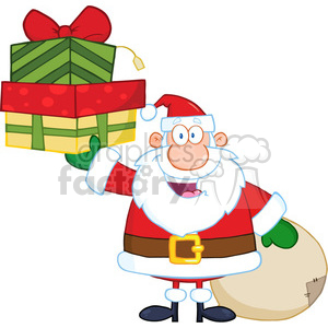 300x300 Royalty Free 6670 Royalty Free Clip Art Smiling Santa Claus