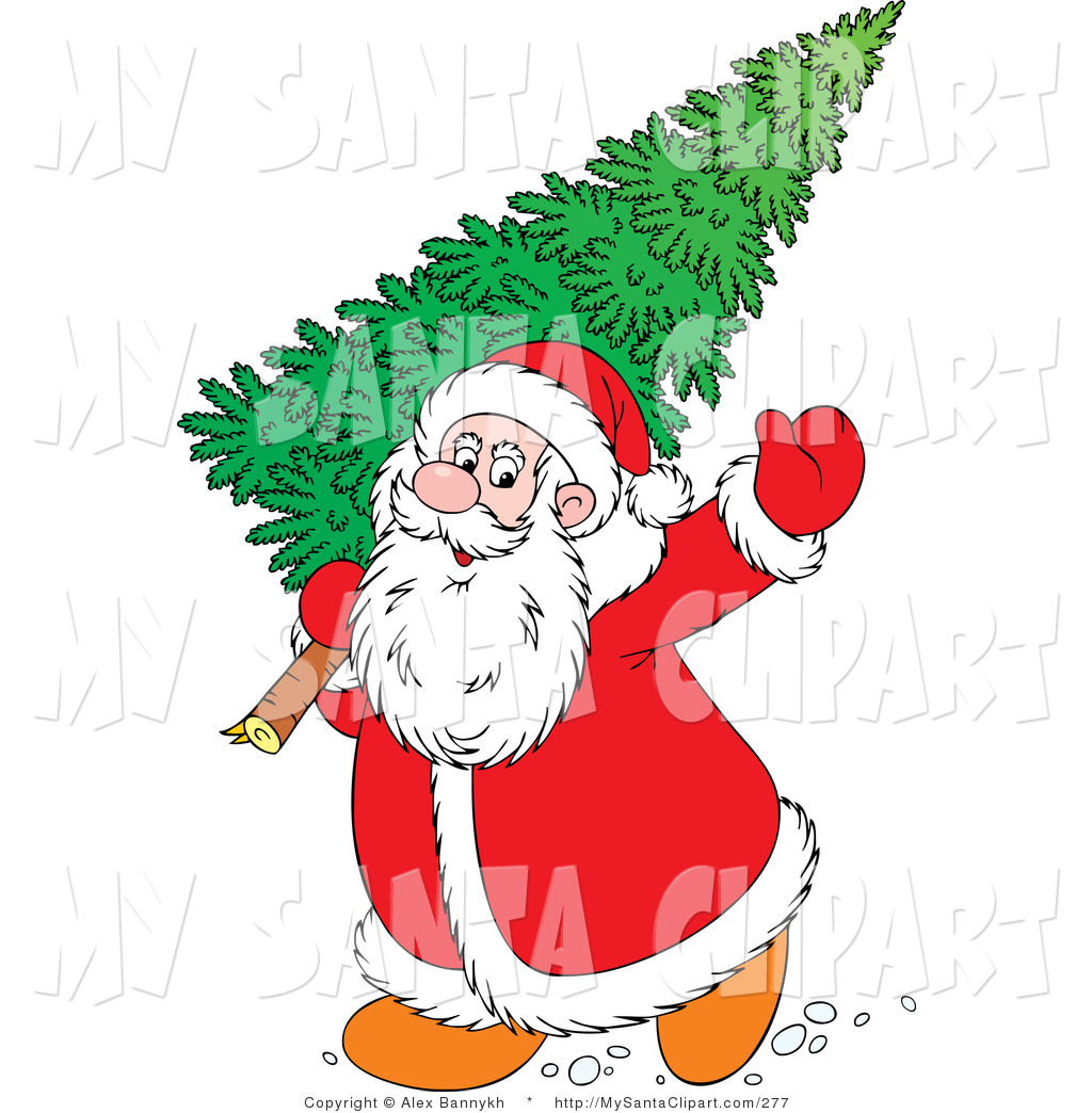 1024x1044 Santa Clipart Christmas Tree