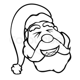 320x320 Children Santa Claus Outline Stock Vector Colourbox