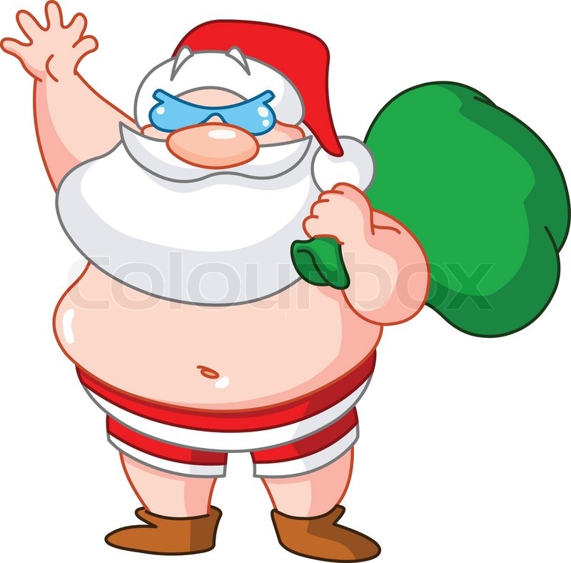 800x788 Santa Clipart Swimming