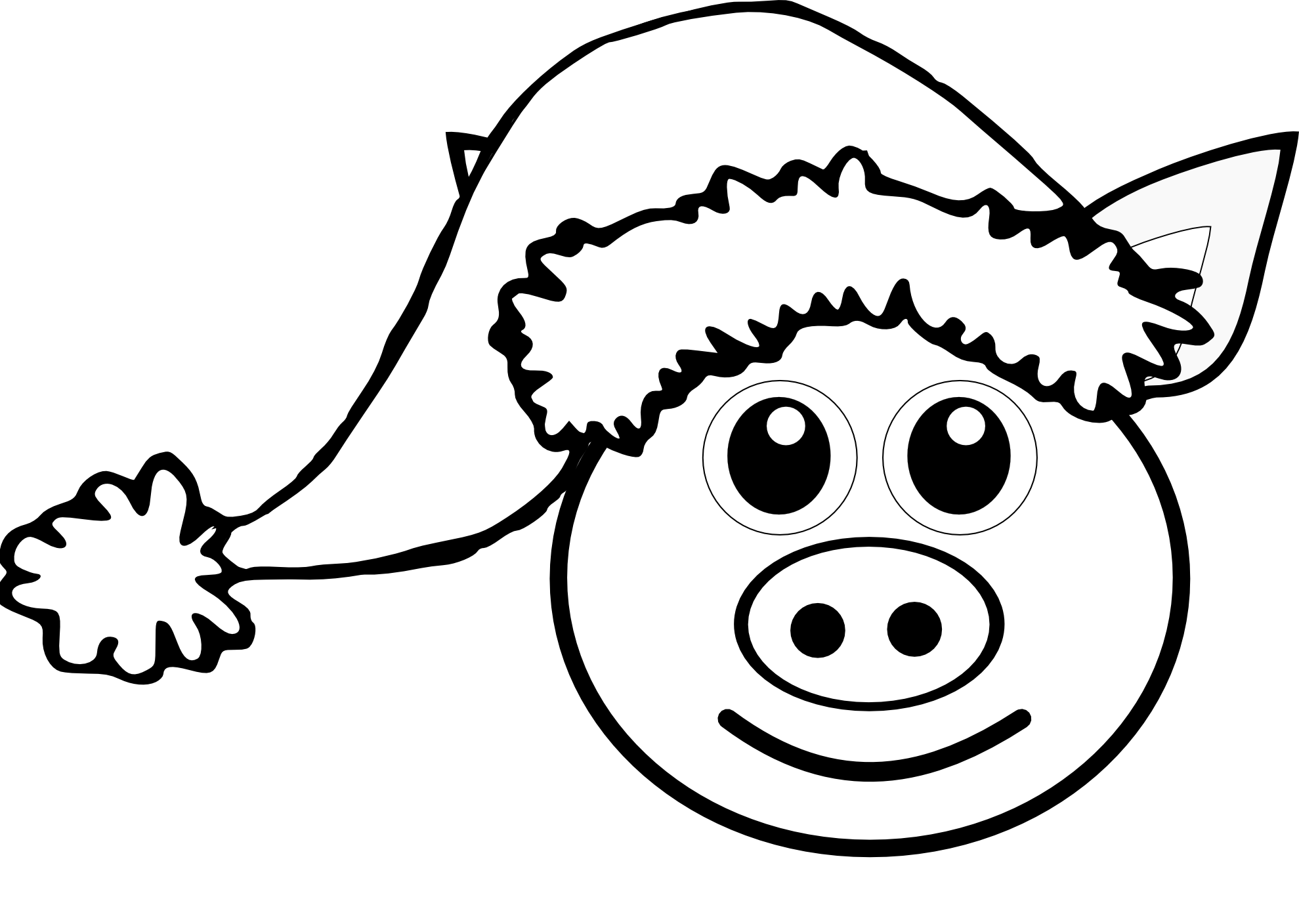 1979x1408 Clip Art Palomaironique Pig Face Cartoon Pink