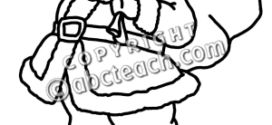 272x125 Santa Clipart Black And White