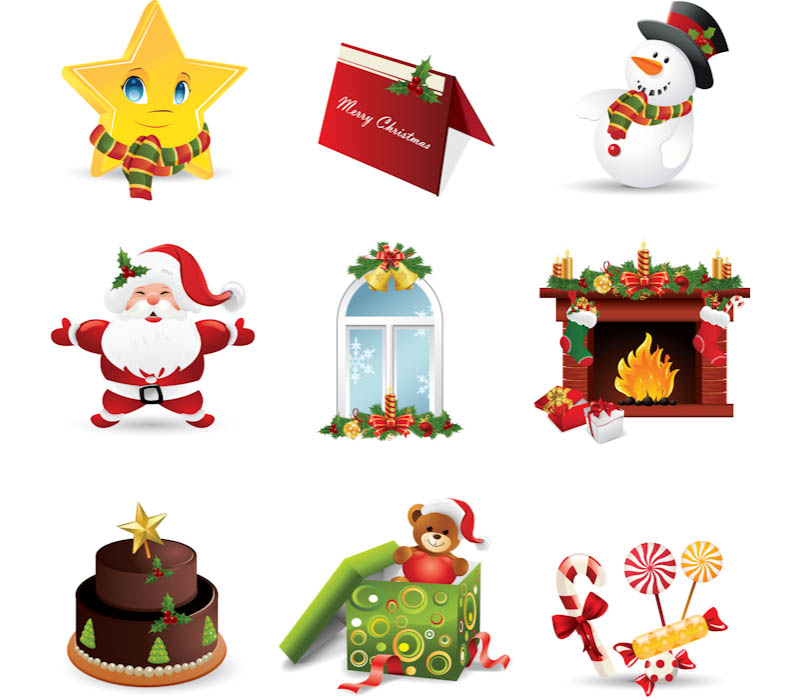 800x700 Santa Clipart Vector