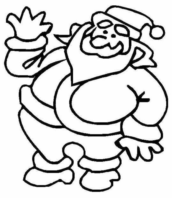 580x665 Kids Santa Coloring Page Christmas Coloring Pages