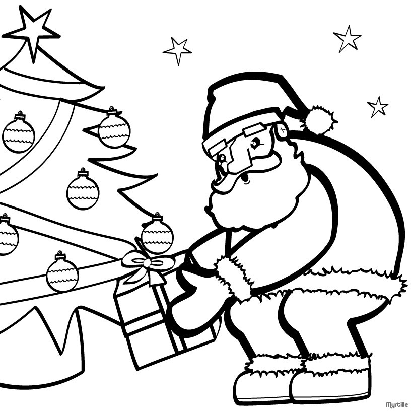 820x820 Santa's Face Coloring Pages