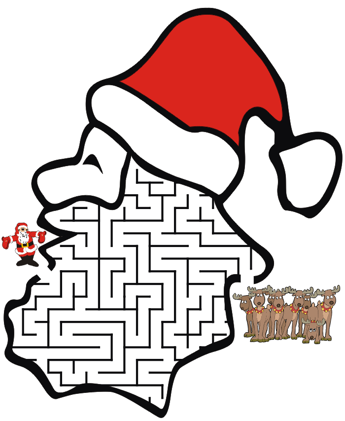 700x854 Santa Christmas Maze