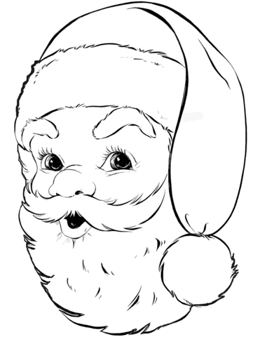 371x480 Santa Claus Portrait Coloring Page Free Printable Coloring Pages