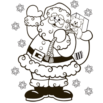 345x345 Santa Coloring Pages (1)