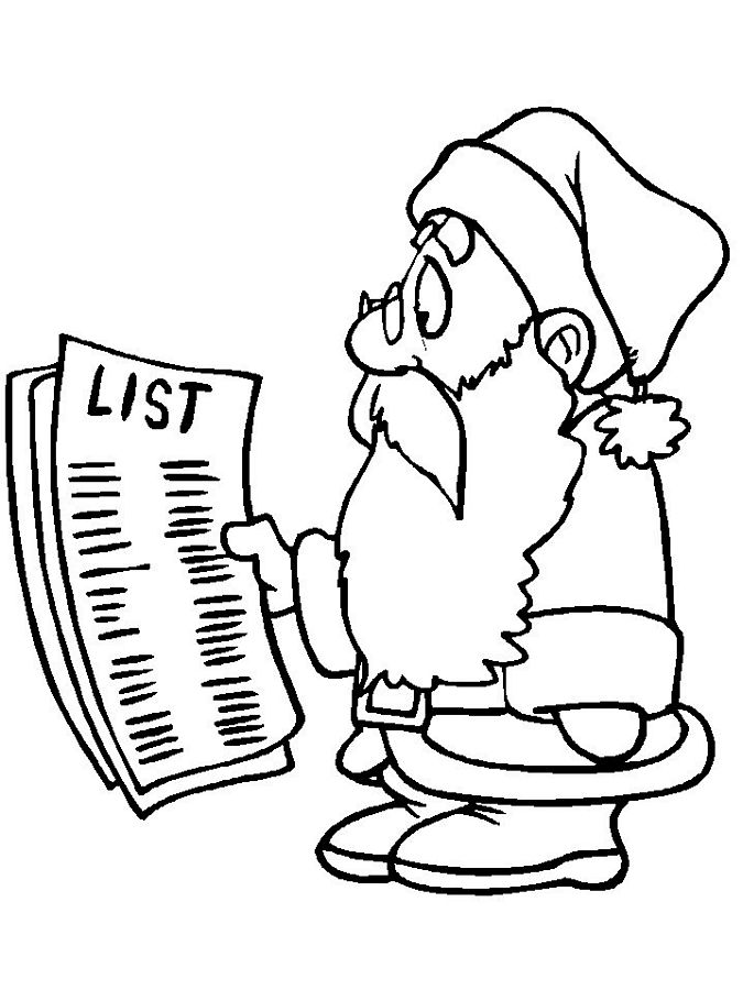 675x900 Santa List Coloring Page Christmas Images For You To Use Heres