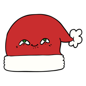 300x300 Cartoon Christmas Santa Hat Crying Royalty Free Stock Image
