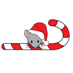 300x300 Clipart Of A Mouse With A Santa Hat