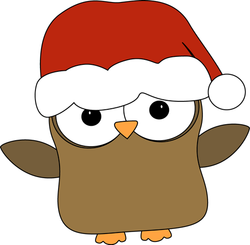 500x491 Winter Owl Christmas Clipart