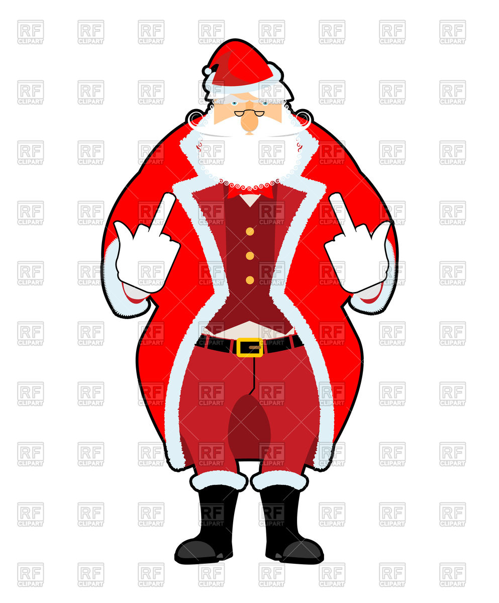 993x1200 Bad Santa Shows To Fuck Royalty Free Vector Clip Art Image