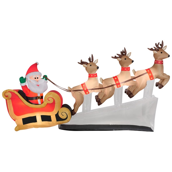 600x600 Airblown Floating Santa's Sleigh