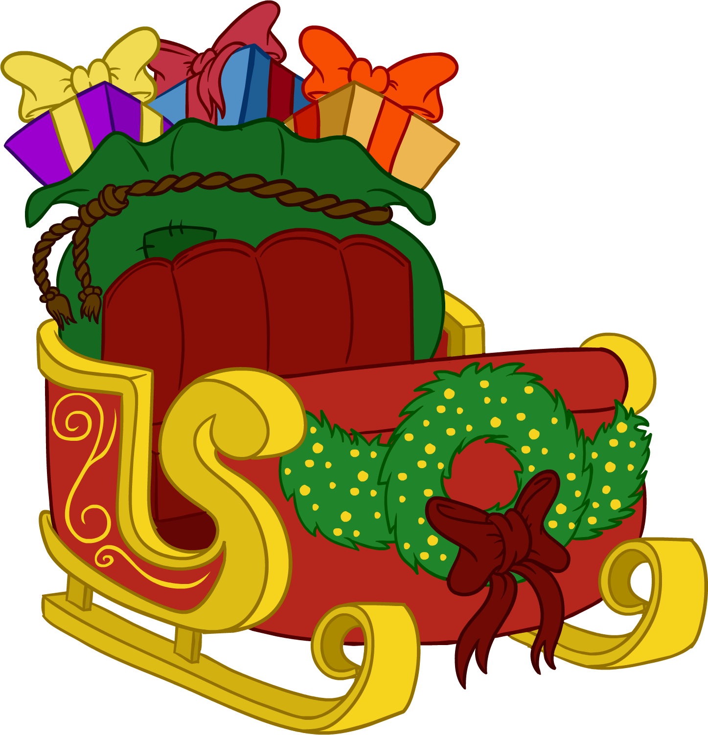 1447x1504 Santa's Sleigh Club Penguin Wiki Fandom Powered By Wikia