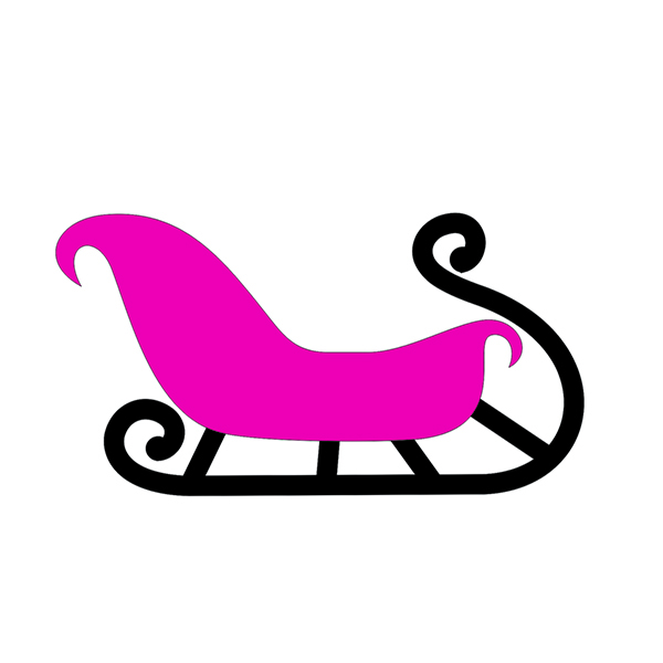 600x600 Santa's Sleigh Cuttable Design