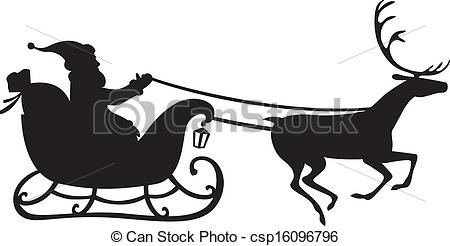 450x246 Sleigh Clipart Silhouette