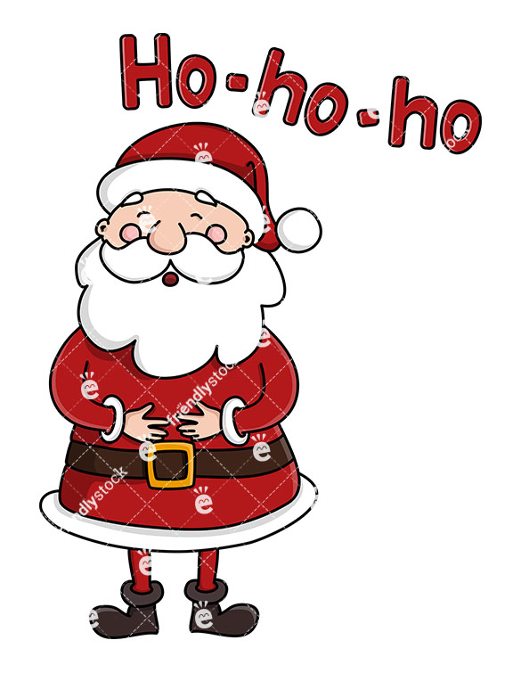 585x755 Cute Santa Claus Laughing Ho Ho Ho Vector Clipart