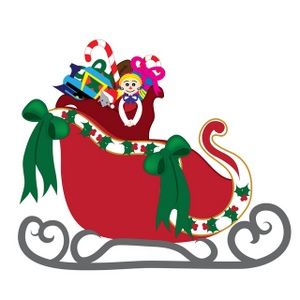 300x300 Free Printable Lds Christmas Clip Art Santa's Sleigh Clip Art