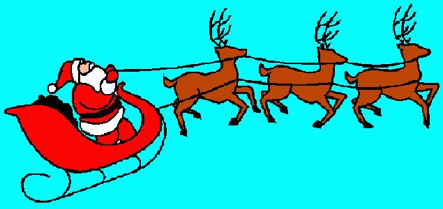 635x300 Santa Sled Clipart
